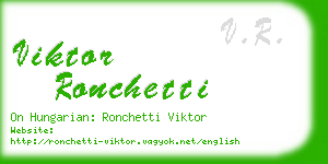 viktor ronchetti business card